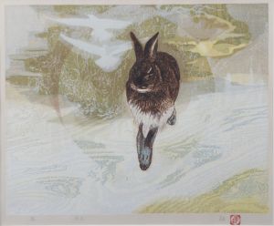 下田義寛版画額「春来」/Yoshihiro Shimodaのサムネール
