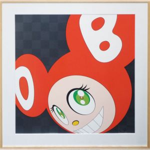 村上隆ポスター額「そして、そしてそしてそしてそして　赤」/Takashi Murakamiのサムネール