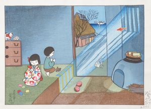 谷内六郎版画「月夜の夢」/Rokuro Taniuchiのサムネール