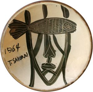 桜井孝身陶器「魚と顔(仮)」/Takami Sakuraiのサムネール