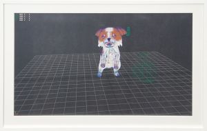 村上隆版画額「ゆらゆらと、歩みも揺れる、犬の島〈私なりのレオナルドダヴィンチへの解答〉」/Takashi Murakamiのサムネール