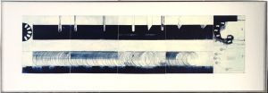 若林奮銅版画額「鮭の振動尺 Ⅱ-B」/Isamu Wakabayashiのサムネール