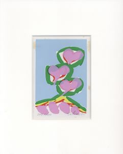 田淵安一版画「ハートの花びら-2」/Yasukazu Tabuchiのサムネール