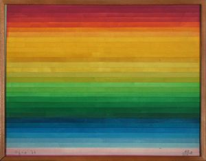 靉嘔版画額「Rainbow Landscape Lithograph A」/Ay-Oのサムネール