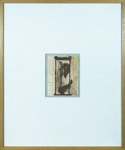 エミール=アントワーヌ・ブールデル画額「エロスの瞑想(Meditation d'eros)」/Emile-Antoine Bourdelle