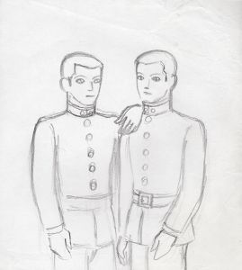 二人の軍服姿の男性/内藤ルネのサムネール