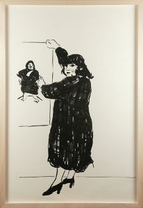 デイヴィッド・ホックニー版画額「Ann Looking at Her Picture」/David Hockneyのサムネール