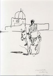 大竹伸朗画額「馬上の男　Marrakesh July '93」/のサムネール