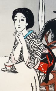 竹久夢二木版画集1　「カフェの女」/竹久夢二画のサムネール