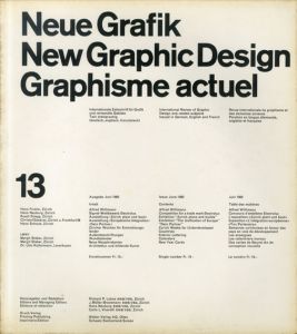 Neue Grafik/New Graphic Design/Graphisme actuel 13/Hans Finsler/Hans Neuburg/Ruedi Ruegg/Christof Gassner/Hans Schaub/Margit Staber/Dr.Udo Kultermannのサムネール