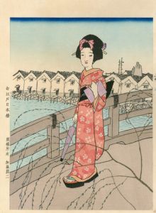 竹久夢二版画「お江戸日本橋」/Yumeji Takehisaのサムネール