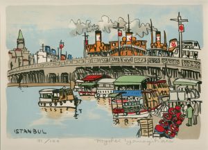 柳原良平版画額「Istanbul」/Ryouhei Yanagiharaのサムネール