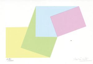堀内正和版画「三つ半の立方体-1」/Masakazu Horiuchi