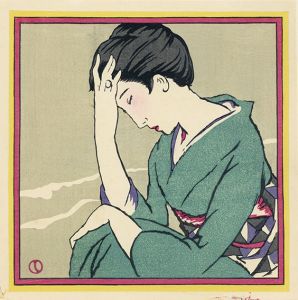 竹久夢二版画「秋の海」/Yumeji Takenisaのサムネール