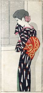 竹久夢二版画「女人伴天連　南蛮寺」/竹久夢二のサムネール