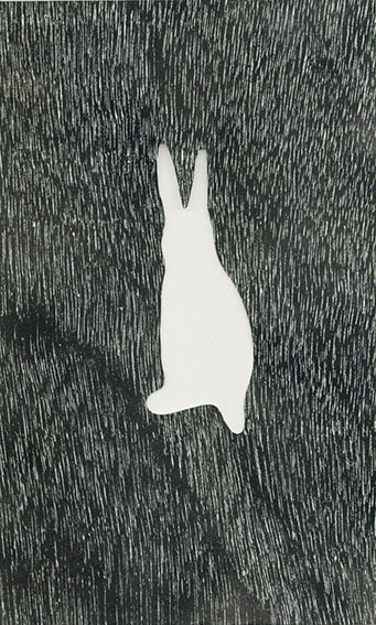 はいじまのぶひこ(配島伸彦)画額「Untitled（White Rabbit）」 / Nobuhiko Haijima | Natsume Books