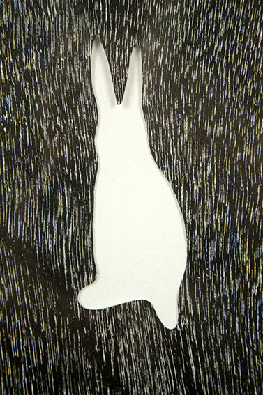 はいじまのぶひこ(配島伸彦)画額「Untitled（White Rabbit）」 / Nobuhiko Haijima | Natsume Books