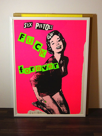 ジェイミー・リード版画額「Sex Pistols Fuck Forever」 | Natsume Books