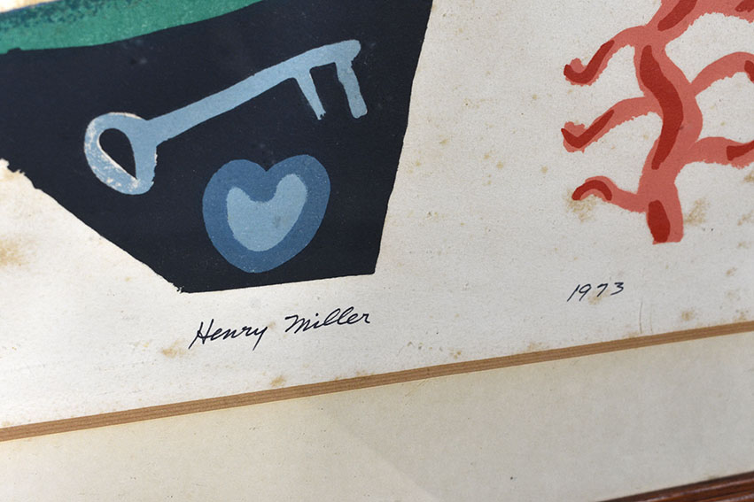 ヘンリー・ミラー版画額「MAISON DE FOUS」 | Natsume Books